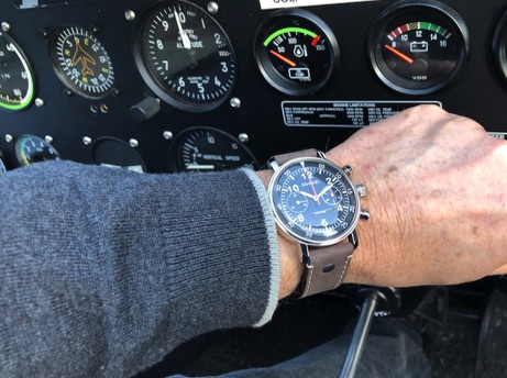 Perfect watch for use in a small cockpit