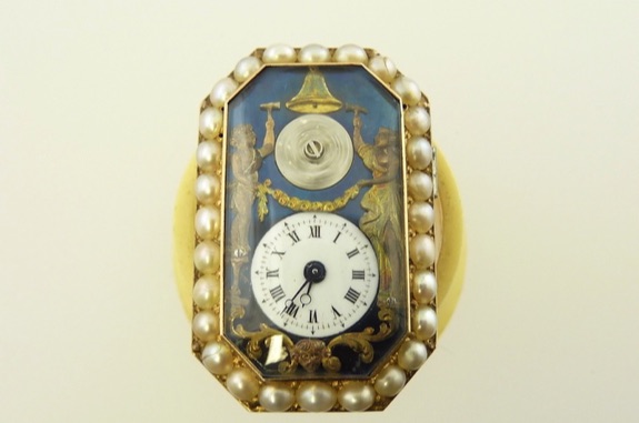 Antique quarter repeater ring watch